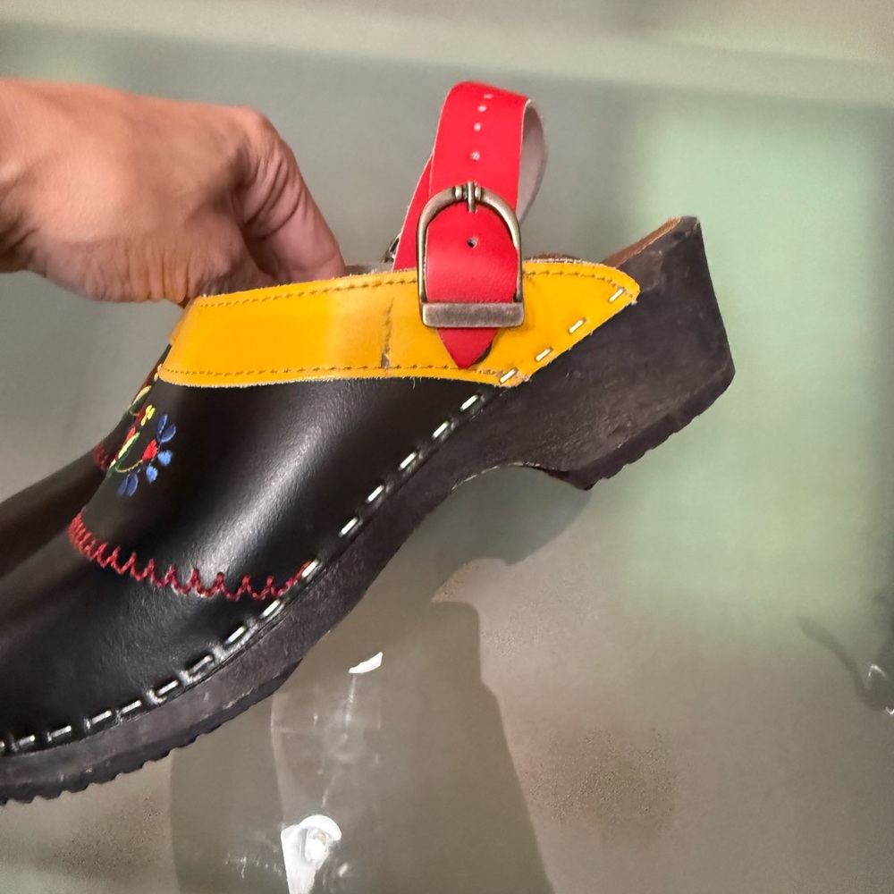 Handmade Swedish Clogs with stitching design size 39 - Picture 6 of 8